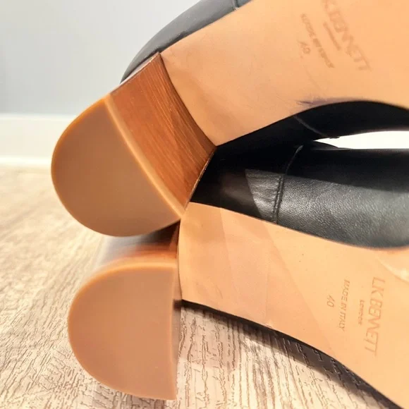 LK Bennett Black Leather Heeled Boots NEW - Picture 15 of 16